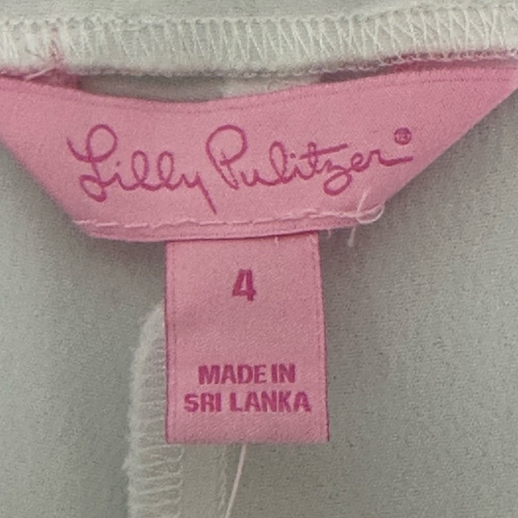 Lilly Pulitzer White Alessia Stretch Dinner Pant 4 Resort  Office Classi… - Picture 5 of 13